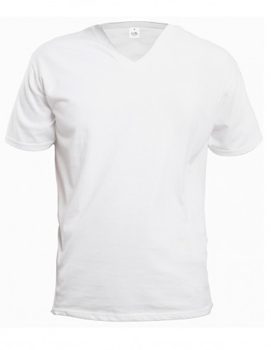 Seiden-T-Shirt V-Ausschnitt inSilk Silkbasics Weiß